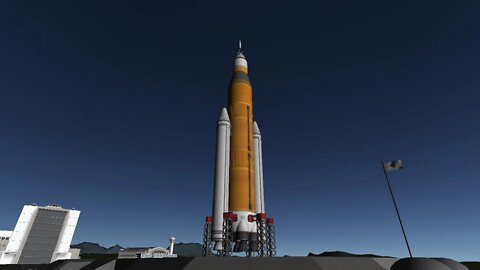 Mencoba Membuat Roket SLS Block 1 Dengan Hanya Stock Part di Kerbal Space Program