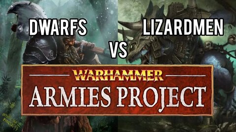 Warhammer Fantasy Battle Report DWARFS vs LIZARDMEN Warhammer Armies Project Game Day Round 1