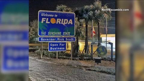 North Florida hit with light snow