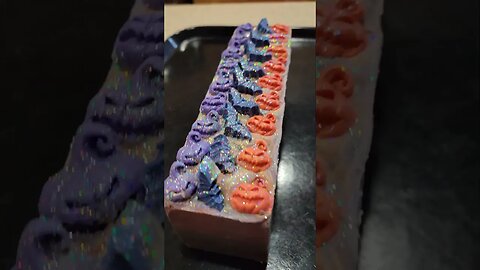 Halloween Soap #3. Pumpkins and Bats. Full video coming this week. Thank you for subscribing!