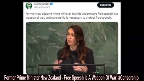 Former Prime Minister New Zealand - Free Speech Is A Weapon Of War! #Censorship