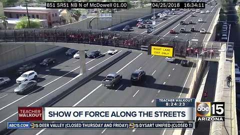 Red For Ed supporters pack the streets on eve of teacher walkout