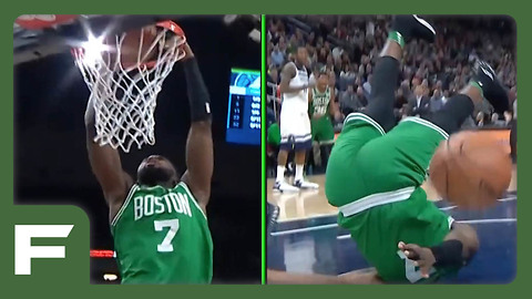 Jaylen Brown Lands on His HEAD After Dunk vs Timberwolves