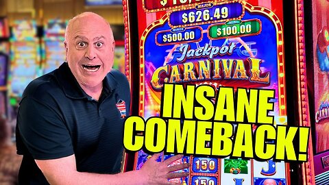 MOST AMAZING COMEBACK ON JACKPOT CARNIVAL!