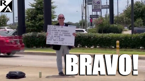 Brother Can You Spare a Job? Texas Man "Panhandling" for Work, Refuses Free Money