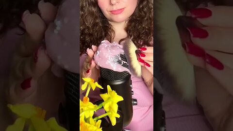 Slime on Mic Trigger for Sleep 🌼 ASMR sounds 🌼 #asmr #shortsvideo #asmrshorts #shorts