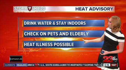 Heat advisory continues in valley through Sunday