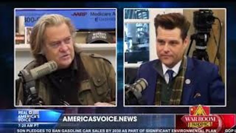 Congressman Matt Gaetz Explains To Steve Bannon Consequences of NOT Fixing Election Fraud!