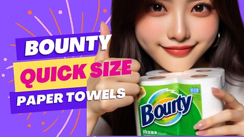 Bounty Quick Size Paper Towels, White, 8 Family Rolls