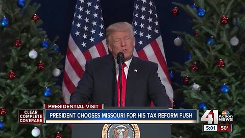 President Trump pushes tax reform plan in St. Charles, Missouri