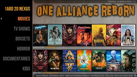 1ARD Kodi Build by OneAlliance Reborn