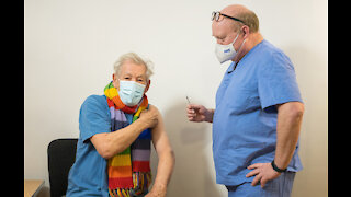 Sir Ian McKellen receives the coronavirus vaccine