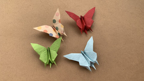 How to fold a butterfly with paper