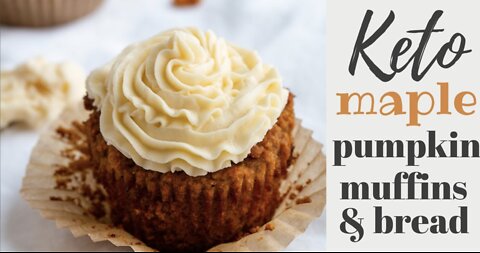 The BEST KETO PUMPKIN MUFFINS with Keto Cream Cheese Frosting KETO PUMPKIN BREAD RECIPE