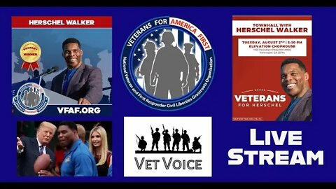 Herschel Walker Senate , Veterans For America First , town hall live 8-2-22 Kennesaw Georgia