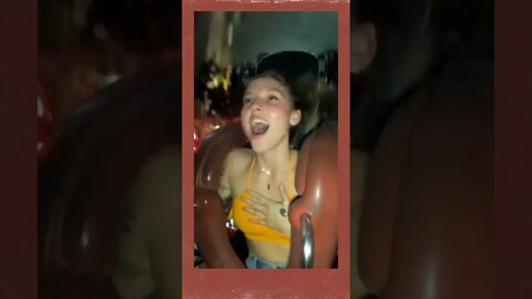 slingshot ride girl falls out / slingshot rider girl part 42 #shorts