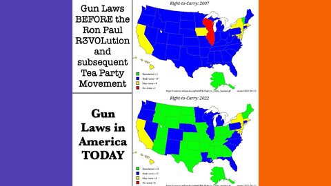 Constitutional Carry Map - 2007 vs 2022