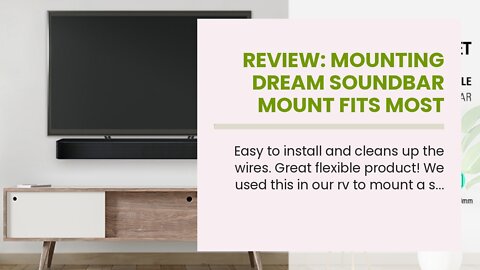 Review: Mounting Dream Soundbar Mount Fits Most Sound Bars Up to 22 lbs, Mounting Soundbar Abov...