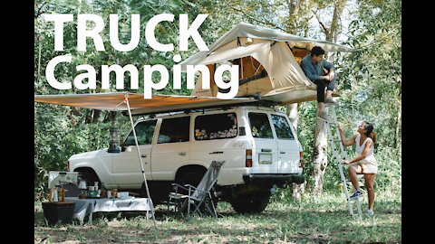 EXTREME Truck Camping | SURVIVING in the Woods! (Best Tent Ever)