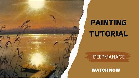 How to Draw a Sunset Lake Acrylic Painting for Beginners⁴