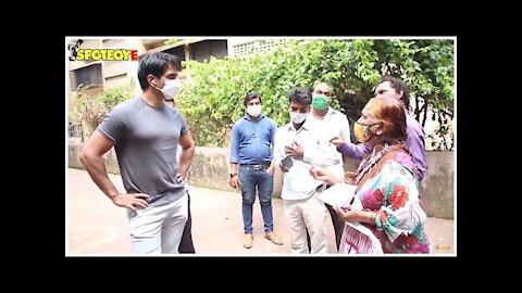 Sonu Sood Snapped Outside His Residence Meeting The Needy