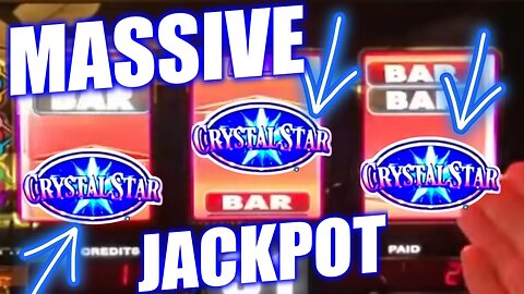 HUGE PROGRESSIVE JACKPOT! CRYSTAL STAR HIGH LIMIT SLOT MACHINE