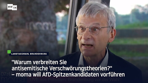 "Warum verbreiten Sie antisemitische Verschwörungstheorien?" – moma will AfD-Kandidaten vorführen