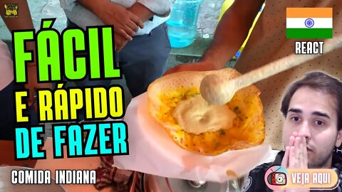 APPAM INDIANO: RÁPIDO e FÁCIL de fazer! Reagindo a COMIDAS DE RUA INDIANAS | Veja Aqui Reacts