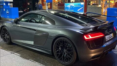 TOP SPEED 610 HP Audi R8 Coupe V10 Plus 5.2 FSI Quattro German Autobahn stock by HC Performance