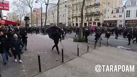 Antifa attended direct action in Paris 1.19.2023