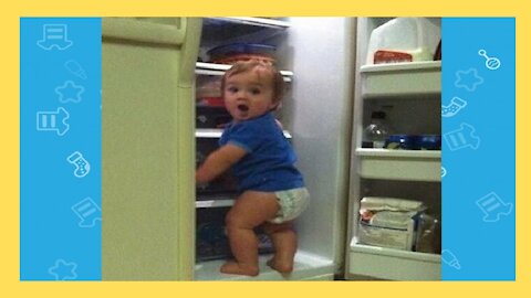 What Happens When Baby Open The Fridge | Funny baby video