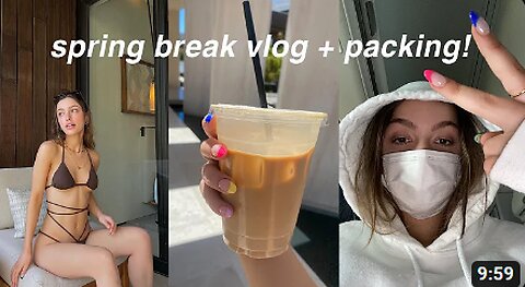 VLOG ★ spring break trip + pack with me! Sun-Kissed Adventures Await! 🌴