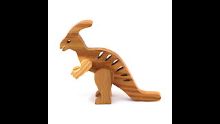 Handmade Wood Toy Dinosaur, Parasaurolophus - Wood Toy Animal