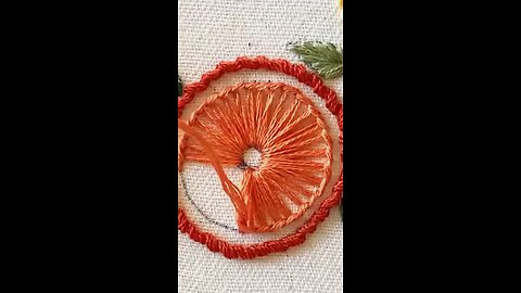 orange 🍊 hand embroidery design