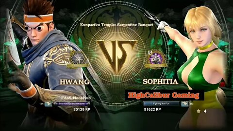 SoulCalibur VI: Sophitia vs. Hwang (FAos NoobNub)