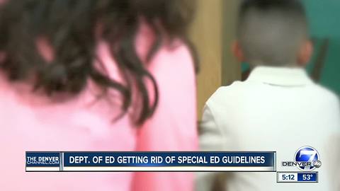 Department of Education rescinding special education guidelines