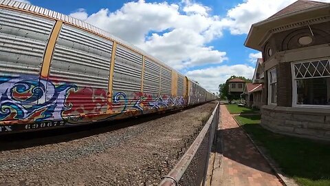 Union Station Marion Oh CSX auto rack DPU 07/23