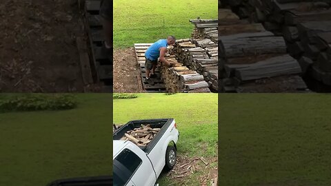 Loading Truck Full of Firewood in Under a Minute #shorts #firewood #truckload