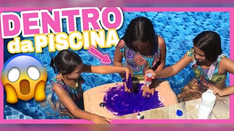 DESAFIO da PISCINA / SLIME DENTRO da PISCINA 😱