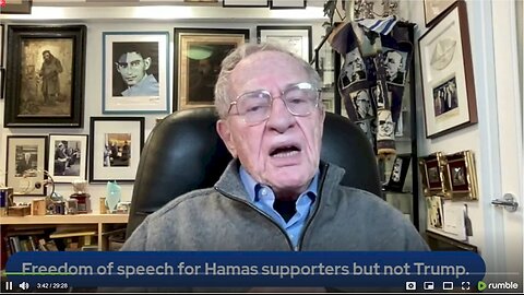 Alan Dershowitz-Freedom of speech for Hamas supporters but not Trump