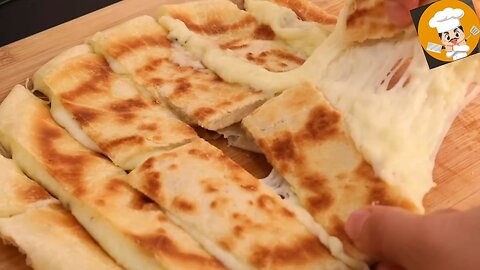 if you have 1 potato, make this cheese potato bread | No oven, no yeast, no eggs! crispy and tasty !