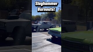 Slaghammer Burnouts! Mopar Gasser Madness! #shorts