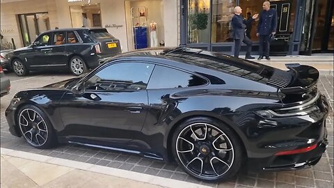 Porsche 992 Turbo S Aerokit fits right in at Hôtel Hermitage [4k 60p]