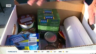 Midwest Food Bank disaster relief boxes for hurricane season