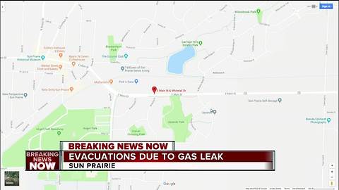 Mandatory evacuation issued after gas leak in Sun Prairie