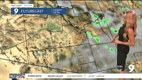 Increasing moisture brings slight storm chances