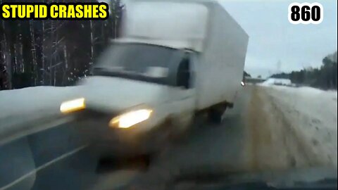 Stupid crashes 860 February 2024 car crash compilation