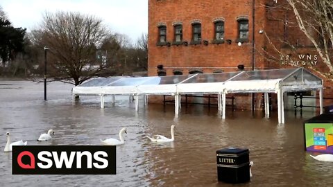 Footage shows Storm Franklin after as it continues to batter Britain