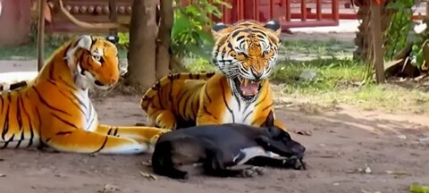 Troll Prank Dog,Fake Snake Vs Monkeys and Big Fake Lion Dog Prank Must Watch Funny Video - Troll Dog