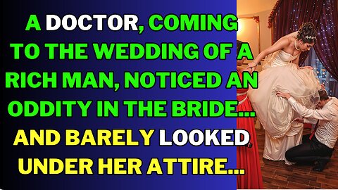 A doctor, coming to the wedding of a rich man, noticed an oddity in the bride...